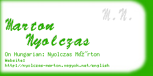 marton nyolczas business card